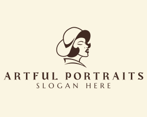 Portrait - Fashion Woman Makeup logo design