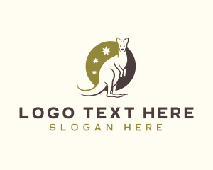 Kangaroo Wildlife Animal Logo