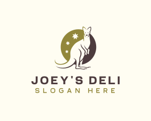 Kangaroo Wildlife Animal logo design