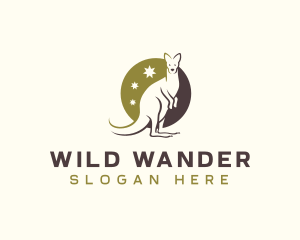 Kangaroo Wildlife Animal logo design