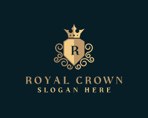 Crown Shield Monarchy   logo design