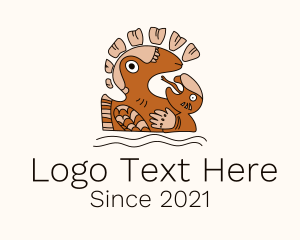 Aztec - Mayan Bird Nest Symbol logo design