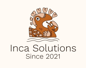 Inca - Mayan Bird Nest Symbol logo design