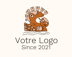 Civilization - Mayan Bird Nest Symbol logo design