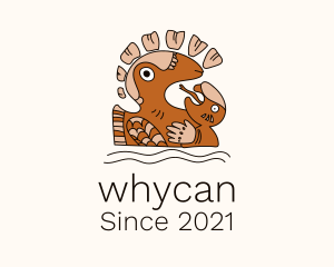 Quetzalcoatl - Mayan Bird Nest Symbol logo design