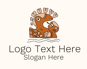 Mayan Bird Nest Symbol Logo