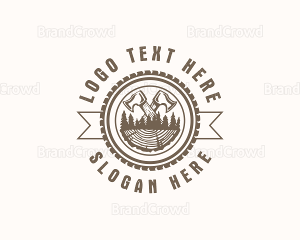 Lumber Axe Woodwork Logo