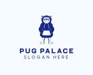 Pug Dog Hoodie logo design