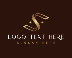 Ribbon - Luxury Ribbon Letter S logo design