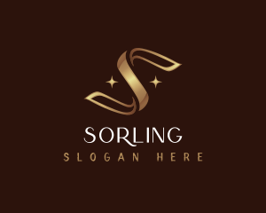 Luxury Ribbon Letter S logo design