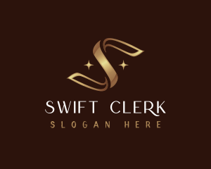 Luxury Ribbon Letter S logo design