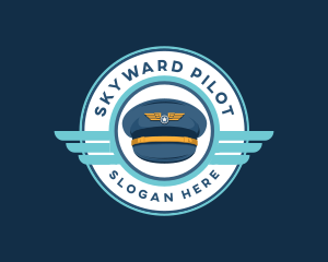 Airplane Pilot Cap logo design