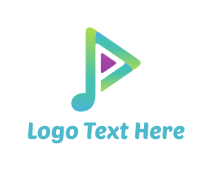 Media Player - Musical Note Media Player logo design