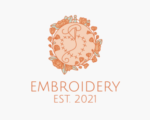 Spring Floral Embroidery  logo design