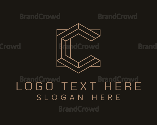 Modern Geometric Letter C Logo