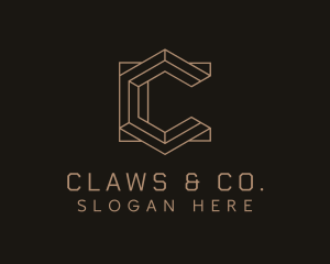 Modern Geometric Letter C  logo design