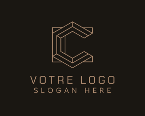 Modern Geometric Letter C  logo design