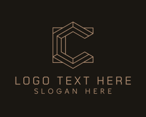 Modern Geometric Letter C  Logo