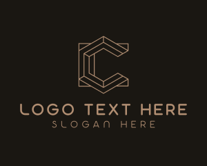 Modern Geometric Letter C  logo design