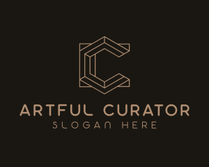 Modern Geometric Letter C  logo design