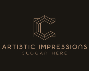 Modern Geometric Letter C  logo design