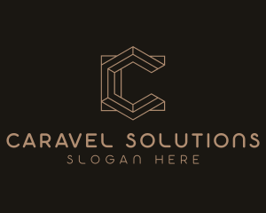 Modern Geometric Letter C  logo design