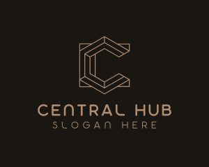 Modern Geometric Letter C  logo design