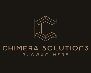 Modern Geometric Letter C  logo design