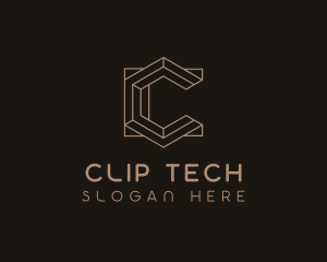 Modern Geometric Letter C  logo design