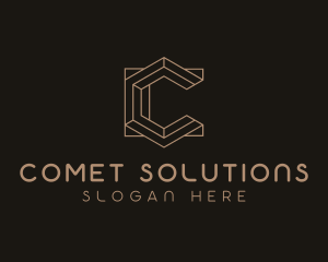 Modern Geometric Letter C  logo design