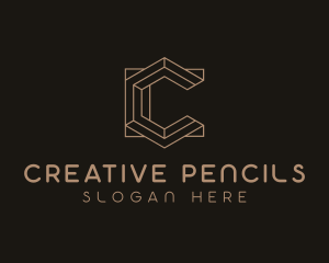 Modern Geometric Letter C  logo design