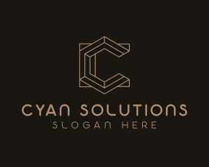 Modern Geometric Letter C  logo design