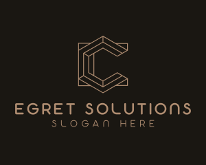 Modern Geometric Letter C  logo design