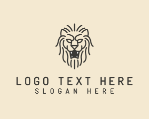 Hunting - Wild Lion Safari logo design