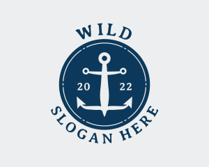 Ocean - Aquatic Sailor Anchor logo design