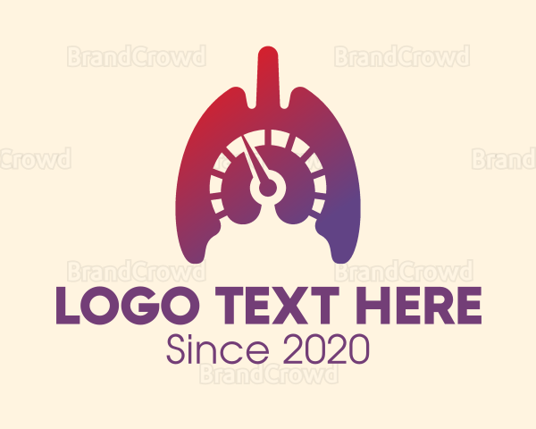 Gradient Lungs Speedometer Logo