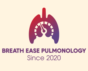 Pulmonology - Gradient Lungs Speedometer logo design