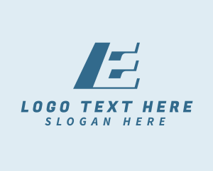 Negative Space - Construction Firm Letter E logo design
