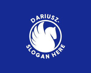 Greek Pegasus Horse Logo