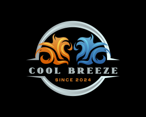 Cooling Flame Refrigeration logo design