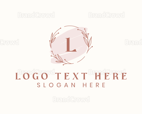 Aesthetic Wreath Wedding Organizer Logo