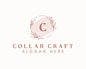 Aesthetic Wreath Wedding Organizer logo design