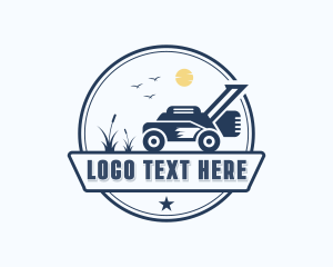 Grass Cutting - Lawn Mower Grass Cutting logo design