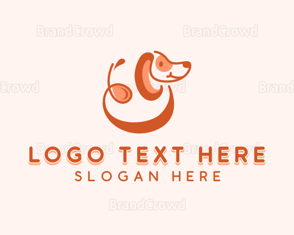 Dachshund Pet Veterinarian Logo