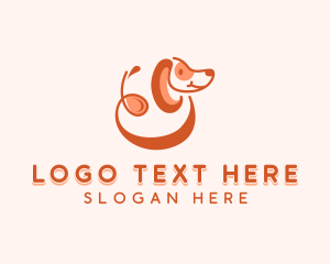 Pet Grooming - Dachshund Pet Veterinarian logo design