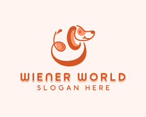 Dachshund Pet Veterinarian logo design