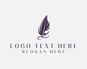 Publisher - Writing Feather Author logo design