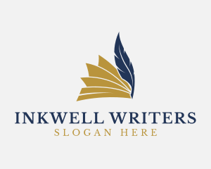 Writing - Writing Quill Book logo design