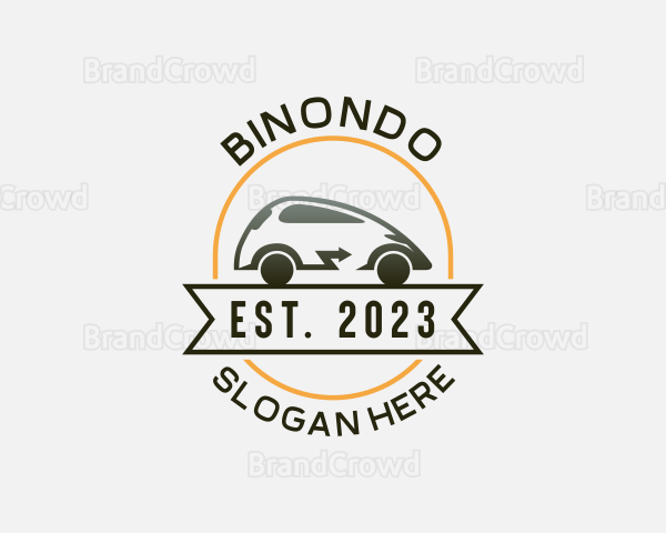 Electric Car Transportation Vehicle Logo