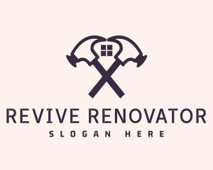 Renovator - Cross Hammer Window Construction logo design